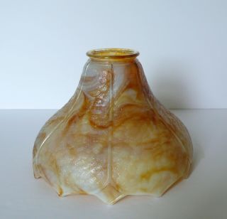 Bournique Kokomo Caramel Slag Glass Arts & Crafts Lamp Ceiling Fixture Shade 2 2