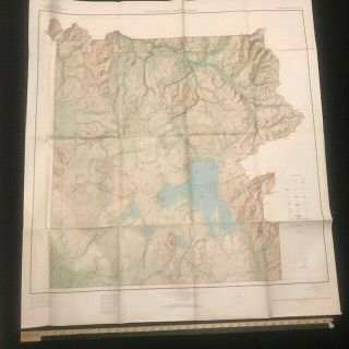 U.  S.  Geological Survey Map - Yellowstone National Park - 1964 - G/VGC - Folded 2