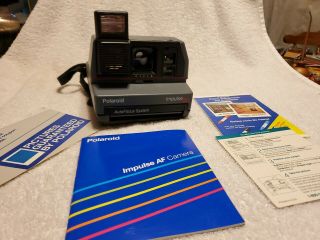 Vintage Polaroid Impulse Af Instant Camera 600 Plus Made In Usa