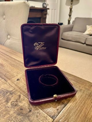 Quality Leather Pocket Watch Box.  Vintage Jewellery Box.  Antique Jewelry Box