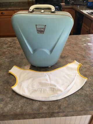 Vintage Million Miler 300 Baby Blue Hard Case Bowling Ball Clam Shell Case
