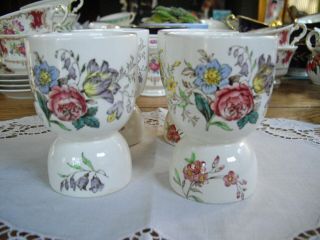 Vintage Copeland Spode Gainsborough Double Egg Cups Great Britain Set Of 4