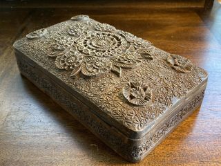 Old Anglo Indian Oriental Wooden Box