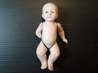Antique Small All Bisque German 3 ½ Inch Baby Doll Wire Jointed