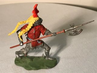 Vintage 1473 Britains Ltd Swoppet Knight Attacking With Pike - Poleaxe