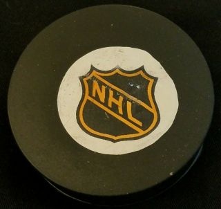 1970s Vintage Pittsburgh Penguins Nhl Official Stamped Made Canada Hockey Puck