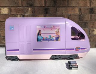 Barbie Travel Train With Sounds Moving Window Scenery & Voice Recorder 2001