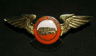 Vintage Flota La Macarena Bus Driver 045 Cap Badge Pin - Bogota Columbia