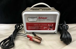 Antique,  Vintage,  Schauer Battery Charger,  Model A6612 6 / 12 Volts 4 Amp