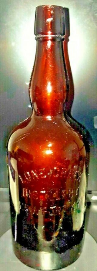 Newport,  Ky.  " Lone Creek Distillery " Antique Whiskey Bottle 1890 - 1900