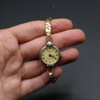 Vintage Lucerne Swiss Made Ladies Watch 9ct Rolled Gold Stainless Steel Back