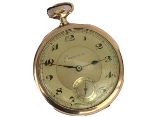 Antique Grosvenor Gold Plated Swiss Made Pocket Watch C.  1920