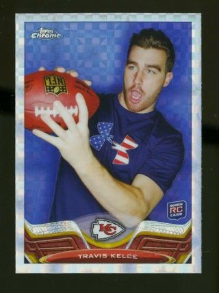 2013 Topps Chrome 118 Travis Kelce Xfractor Parallel Rc Rookie Kc Chiefs