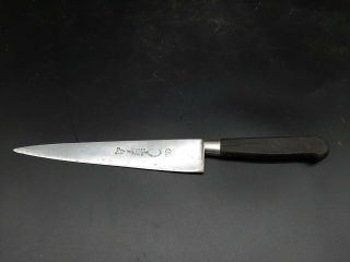Antique Tichet 12.  5 " Chef Knife Preslar Carbon Steel 76 Rue St Paris France