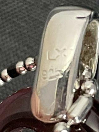 Vintage Jewellery Rare Silver 925 Designer Signed Glass Key 18kt Gold White Y589 3