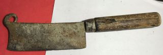 Antique Steel Blade 13 " Heavy Meat Cleaver/butcher Knife/chopper,  Vintage W/hook