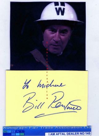 Bill Pertwee Vintage Signed Card,  Dad 