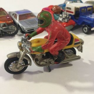 Vintage Corgi Toys Stunt Bike Motorcycle Rider Gt Britain Rockets Wall Of Death