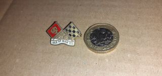Vintage 1970s? Enamel Pin Badge " Isle Man Tt " (flags) Tt Motorcycle Races Iom