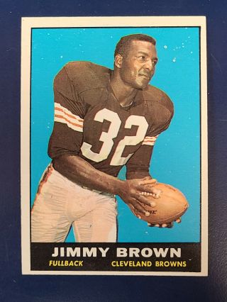 1961 Topps Football Card 71 Jim Brown Cleveland Browns