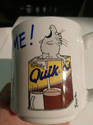 Vintage Nestle Quik Mug " Hot Chocolate Time " 1986 Sandra Boynton