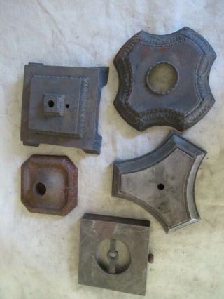 Antique Vintage Cast Iron & Brass 5 Table Lamp Bases - Parts & Repair Ks148