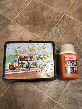 The Partridge Family Vintage Metal Lunch Box 1970s With Thermos