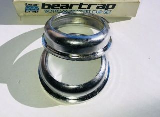 Tioga Beartrap Bottom Bracket Chrome Cup Set For One Piece Cranks,  Rare,  Vintage