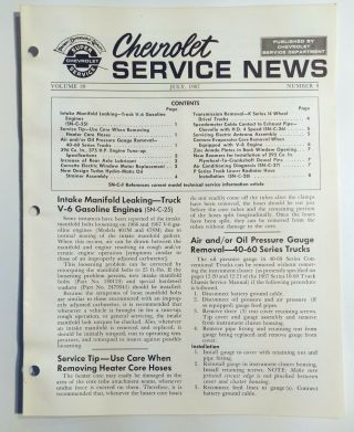 Chevrolet Service News - Volume 39,  Number 8,  July,  1967