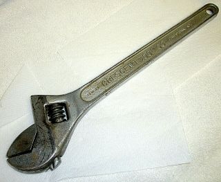 Vintage Crescent Tool Co.  Adjustable Wrench 15” Crestoloy Steel Made In Usa