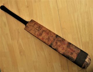 Antique Jack Hobbs Cricket Bat C1920 - Signed Hobbs & Bill Hitch,  Surrey/england