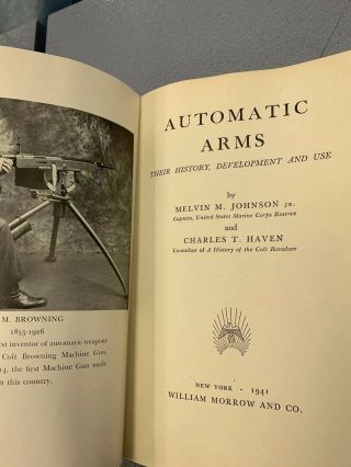 1941 Automatic Arms by Johnson & Haven Vintage Book HC 3