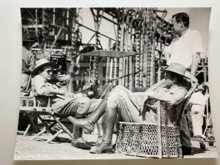 1939 Real Glory Gary Cooper Candid Set Coburn Stamped Vintage Movie Photo 414b