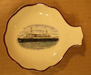 Vintage M V Abegweit Cnr Car Ferry Atlantic Ship Nut Dish / Gray 