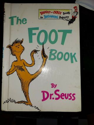Vintage 1968 Dr Seuss The Foot Book Hardcover