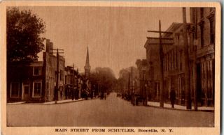 S21.  1903 Vintage Rppc Postcard Boonville Ny Main St From Schuyler C 1910