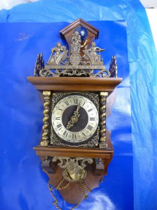 Franz Hermle Atlas Dutch 8 Day Wall Clock - No Weights - For Spares