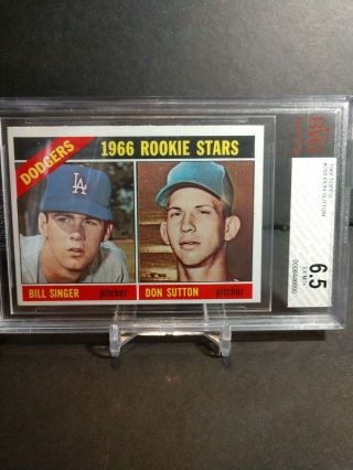 1966 Topps Rookie Stars 288 Don Sutton Rc Dodgers Beckett Bvg 6.  5