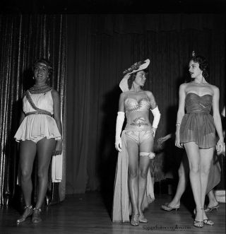 Bunny Yeager 1960s Camera Negative Photograph Costumed Showgirls At Model 