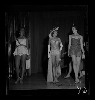 Bunny Yeager 1960s Camera Negative Photograph Costumed Showgirls At Model ' s Ball 2
