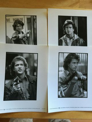 Mel Gibson Lethal Weapon 3,  4 Different Vintage Press Headshot Photo S