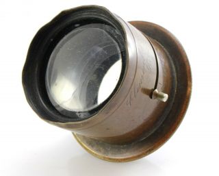 Clement & Gilmer Paris Vintage Brass Lens.  10 " (approx) F6 Large Format