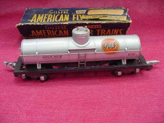 American Flyer Vintage 1950 ' s 625G Gulf Tank Car With Poor Box 2