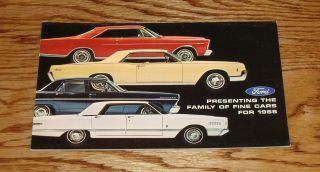 1966 Ford Lincoln Mercury Full Line Sales Brochure 66 Mustang Fairlane