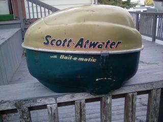Vintage Outboard 10 Hp Scott Atwood Hood Cowling Lake House Decor Man Cave Boat