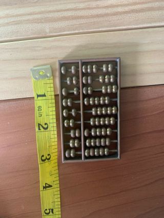 Vintage Brass Abacus - Approx 2 " X 3 ",  9 Rows