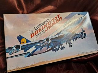 Vintage Hasegawa 1:200 Lufthansa Boeing 747 Jumbo Model Kit T004:1000