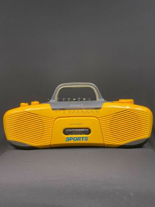 Vtg Sony Sports Boombox Water Resistant Am/fm Cassette Recorder Cfs - 903