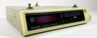 Vintage Ge General Electric Spacemaker Clock Am/fm Undercabinet Radio 7 - 4217b