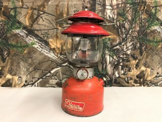 Vintage Coleman 200a Red Single Mantel Lantern (7 - 1967)